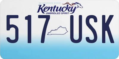 KY license plate 517USK
