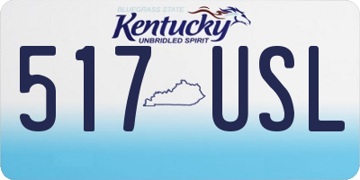 KY license plate 517USL
