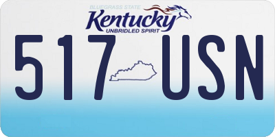 KY license plate 517USN