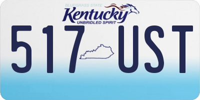 KY license plate 517UST