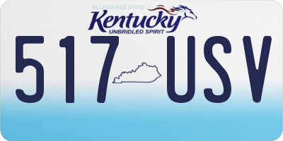 KY license plate 517USV