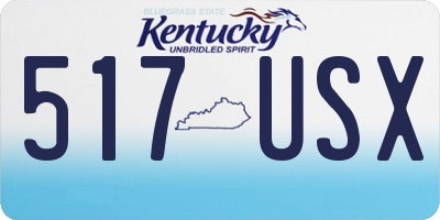 KY license plate 517USX