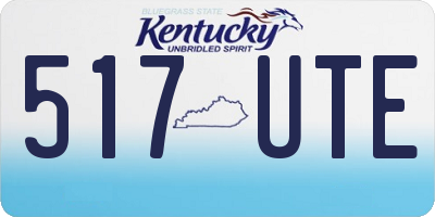KY license plate 517UTE