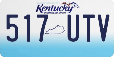 KY license plate 517UTV