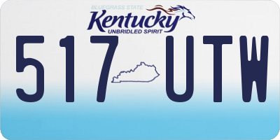 KY license plate 517UTW