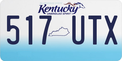 KY license plate 517UTX