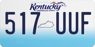 KY license plate 517UUF
