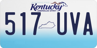 KY license plate 517UVA