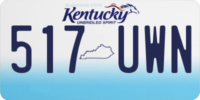 KY license plate 517UWN