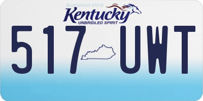 KY license plate 517UWT