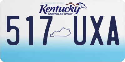KY license plate 517UXA