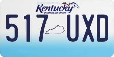 KY license plate 517UXD