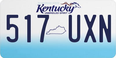 KY license plate 517UXN