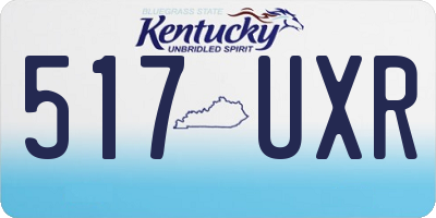 KY license plate 517UXR