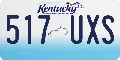 KY license plate 517UXS