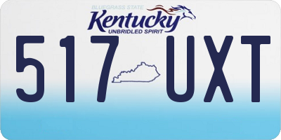 KY license plate 517UXT