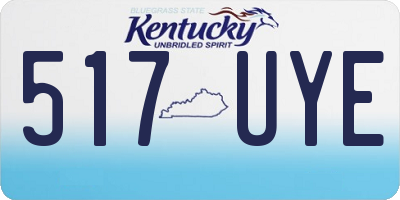 KY license plate 517UYE