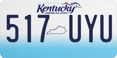 KY license plate 517UYU