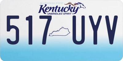 KY license plate 517UYV