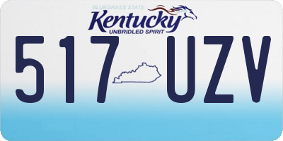 KY license plate 517UZV