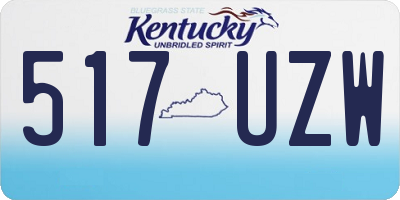 KY license plate 517UZW