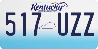 KY license plate 517UZZ