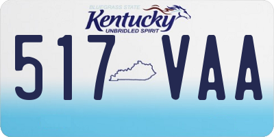 KY license plate 517VAA
