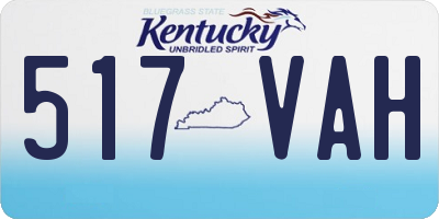 KY license plate 517VAH