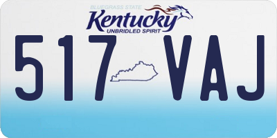KY license plate 517VAJ