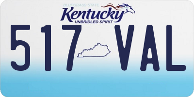 KY license plate 517VAL