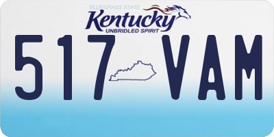 KY license plate 517VAM