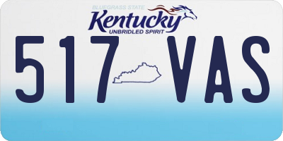 KY license plate 517VAS