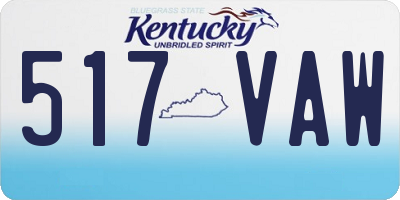 KY license plate 517VAW