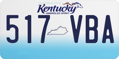 KY license plate 517VBA