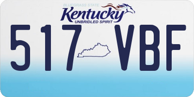 KY license plate 517VBF