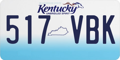 KY license plate 517VBK
