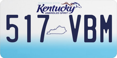 KY license plate 517VBM