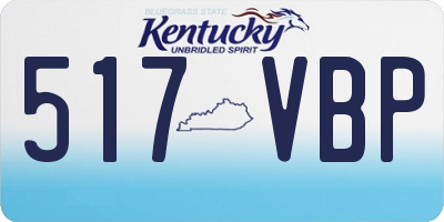 KY license plate 517VBP