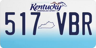 KY license plate 517VBR