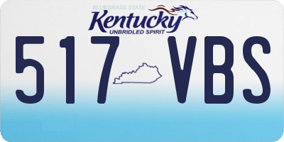 KY license plate 517VBS
