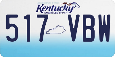 KY license plate 517VBW