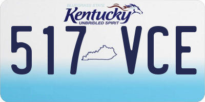 KY license plate 517VCE