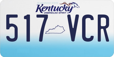 KY license plate 517VCR