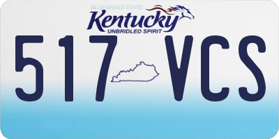 KY license plate 517VCS