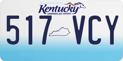 KY license plate 517VCY