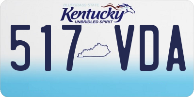 KY license plate 517VDA