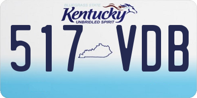 KY license plate 517VDB