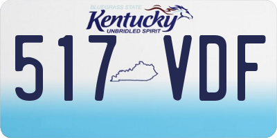 KY license plate 517VDF