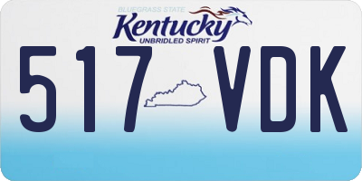 KY license plate 517VDK