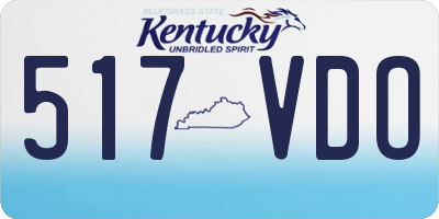 KY license plate 517VDO